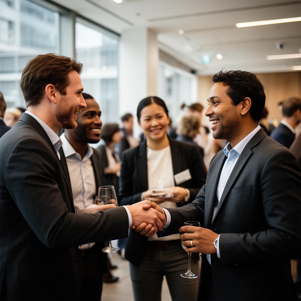 Networking num evento elegante